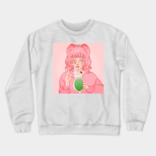 Pink melon soda girlie Crewneck Sweatshirt